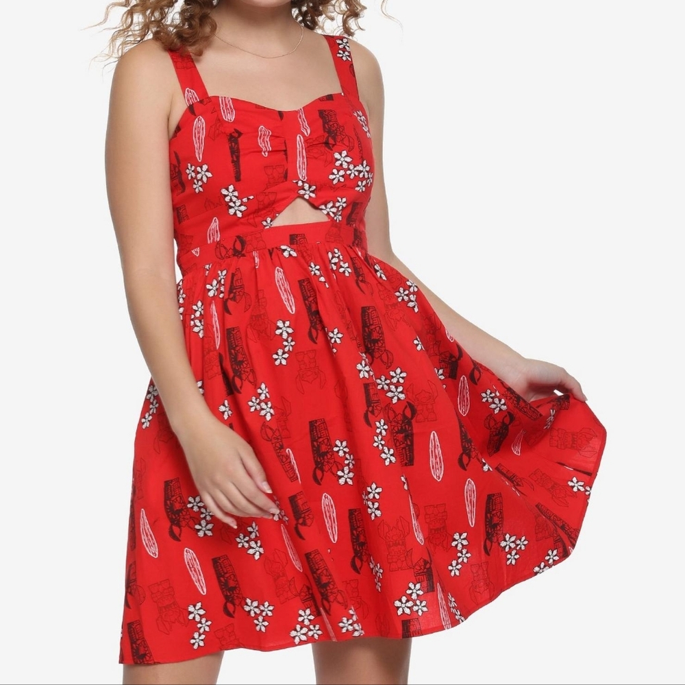 NWOT Her Universe Disney Lilo & Stitch Retro Cut-Out Dress Sz S